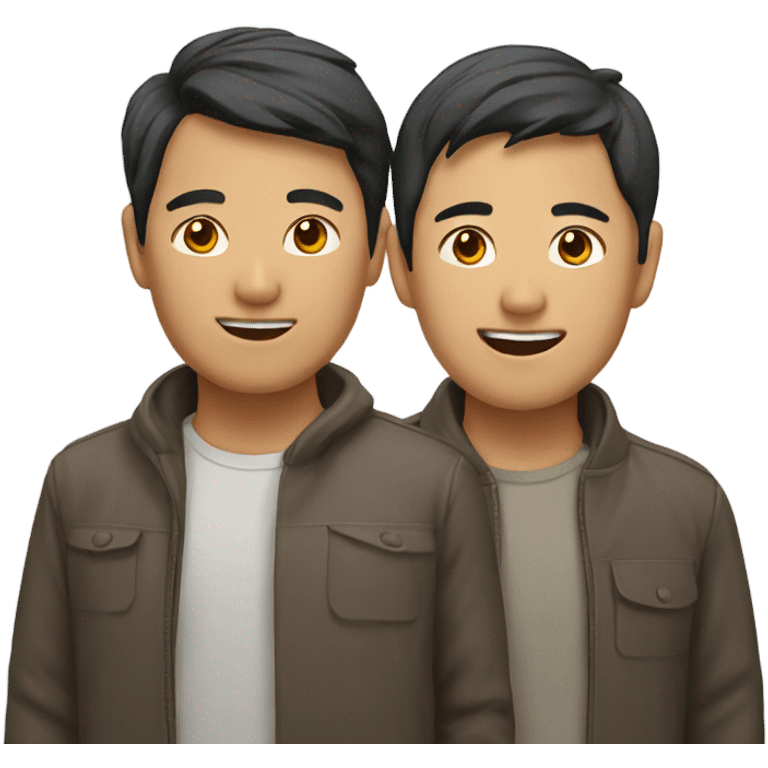 Two asian man couple emoji