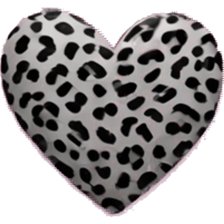 Hot Pink heart with black cheetah print  emoji