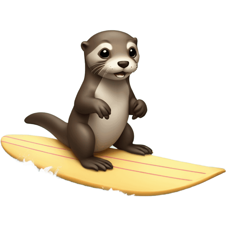 cute otter deguised as a surfer emoji