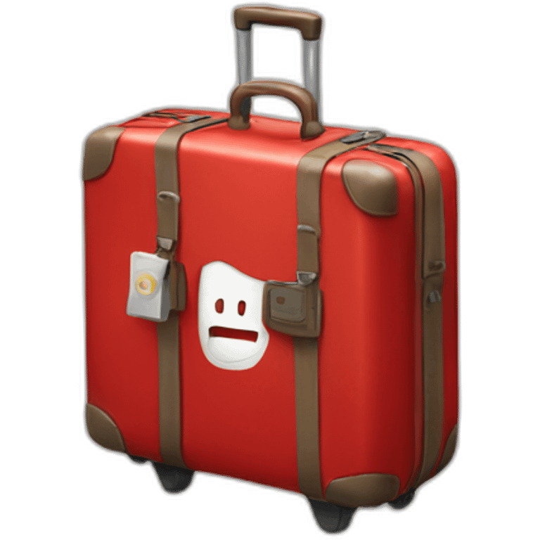 Red happy Suitcase emoji