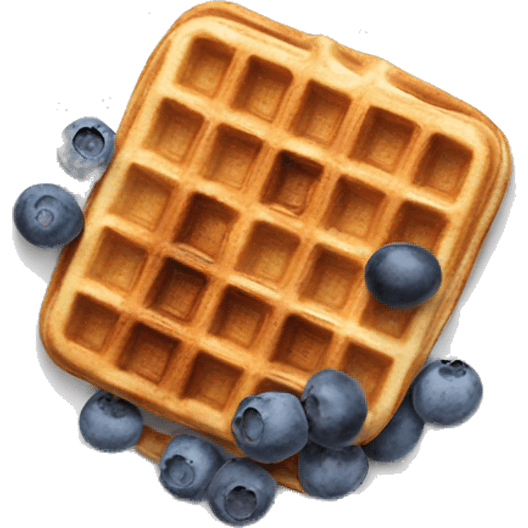 belgian waffles with blueberries emoji