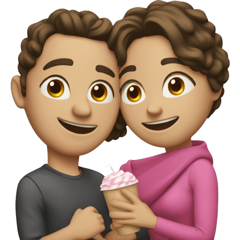 Novios viendo una película emoji