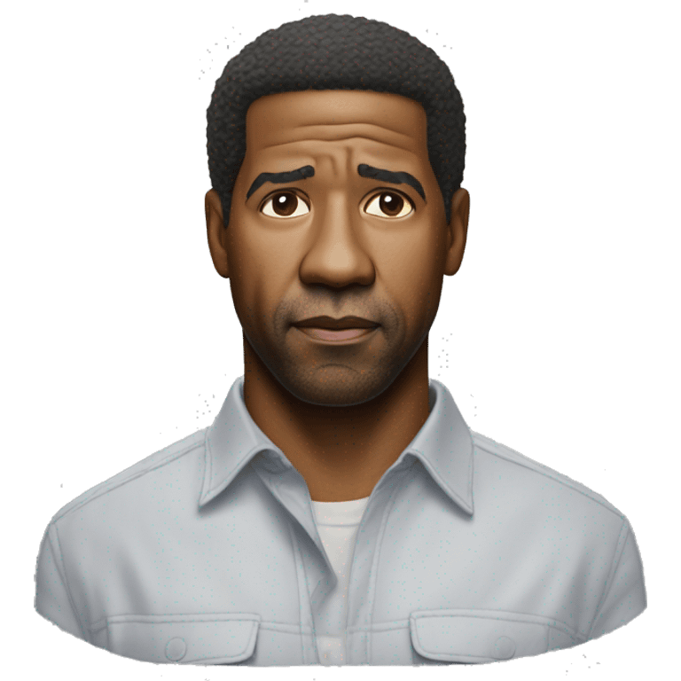 hyper realistic denzel washington wearing shirt emoji