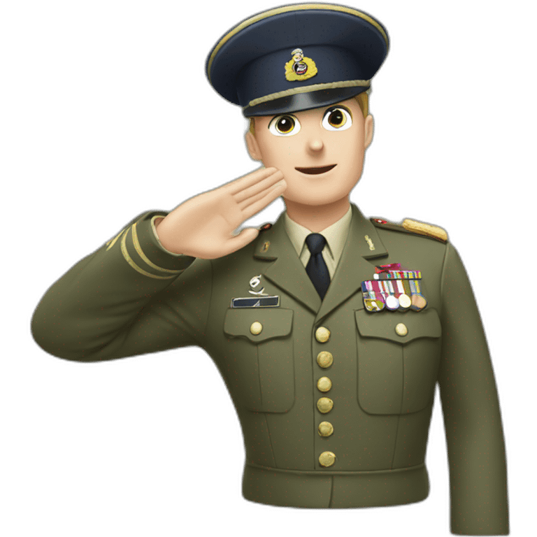 Uk military salute emoji