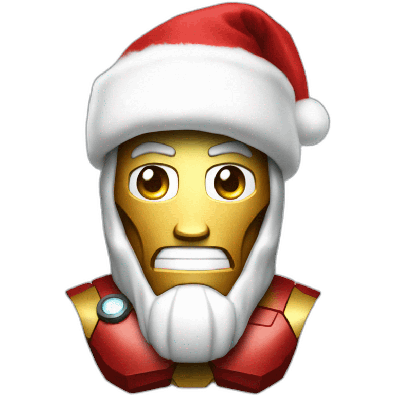 ironman with a santa hat emoji