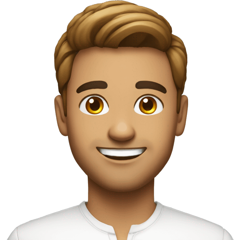 An Indian young white politician handsome wearing a white shirt and smile  emoji