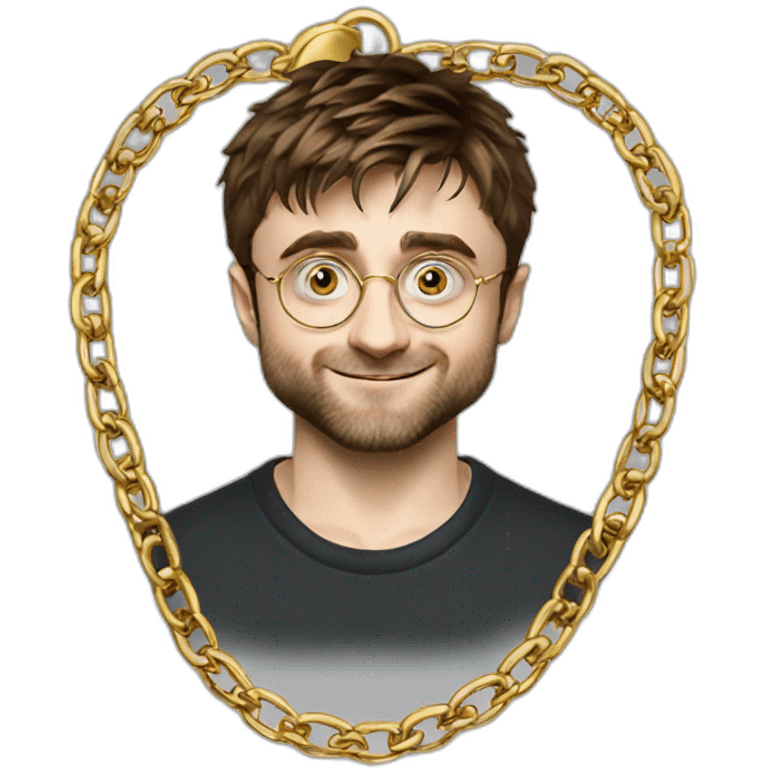 daniel radcliffe gold chain emoji