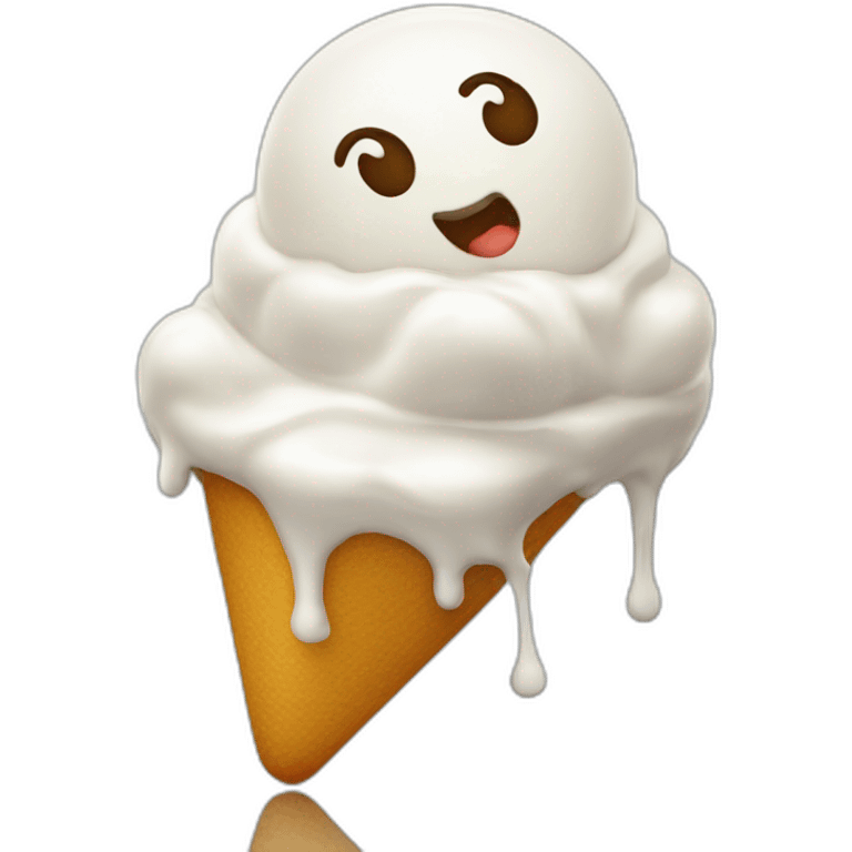 Chat mange une glace emoji