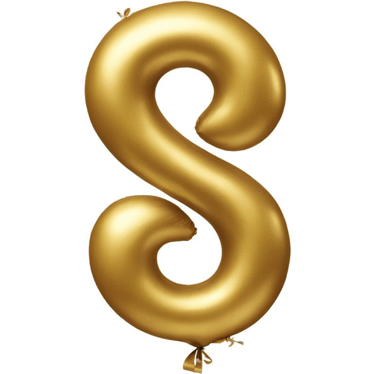 Number eight Golden balloon emoji