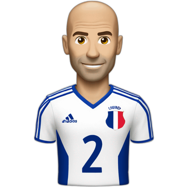 Zinedine Zidane with french soccer jersey emoji