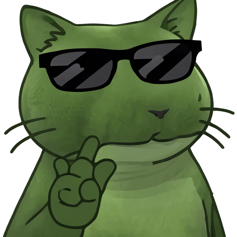 Cat with sunglasses emoji