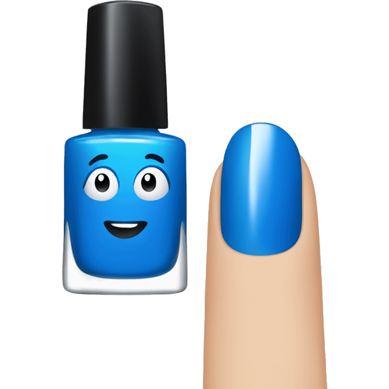 Blue nail polish bottle emoji