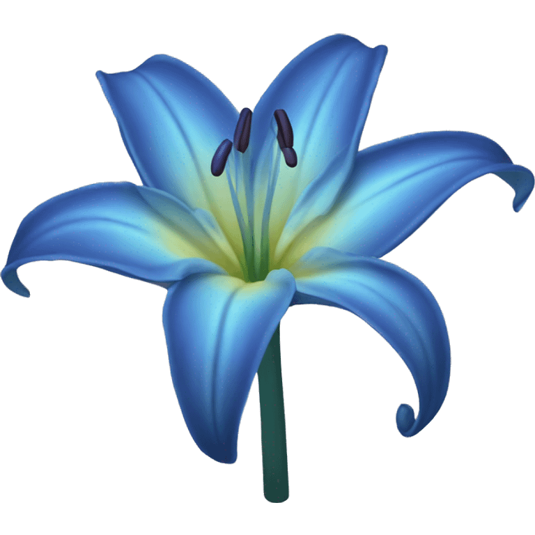 Blue Lily flower emoji