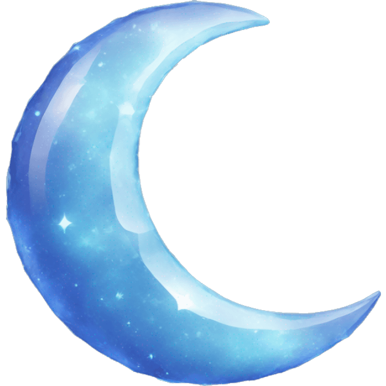 blue crystal crescent moon emoji