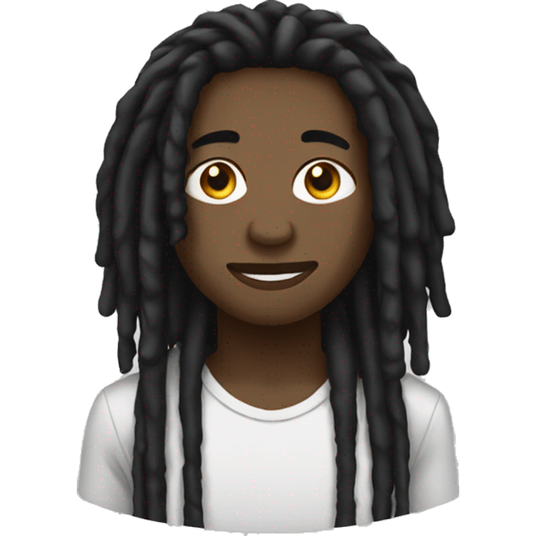 Black kid with Freeform dreads emoji