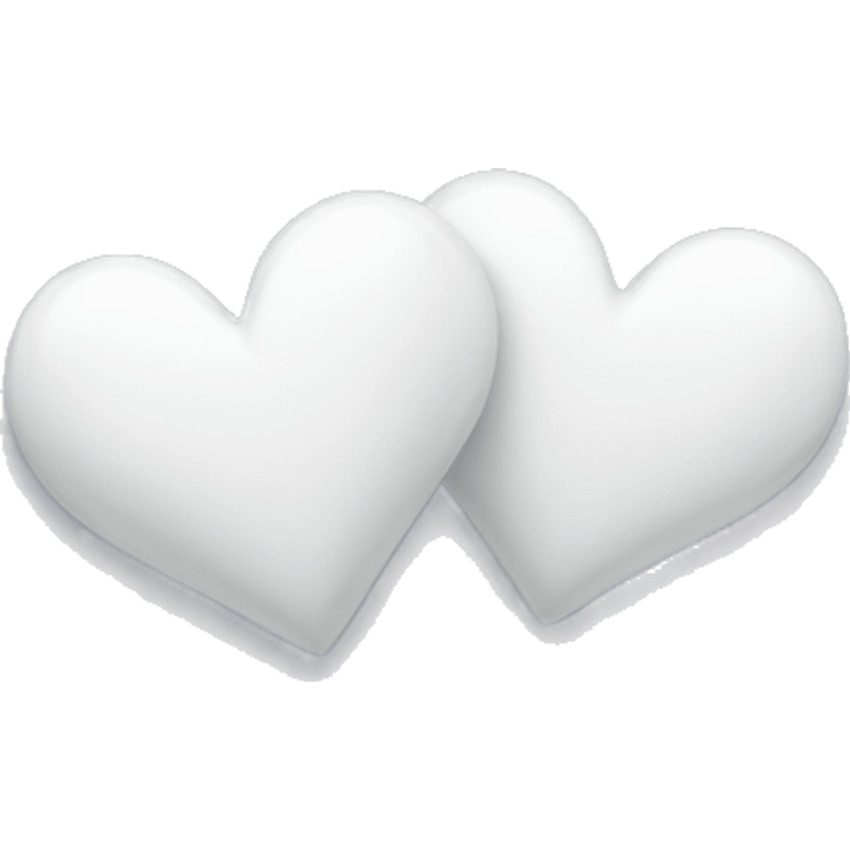 two white hearts emoji