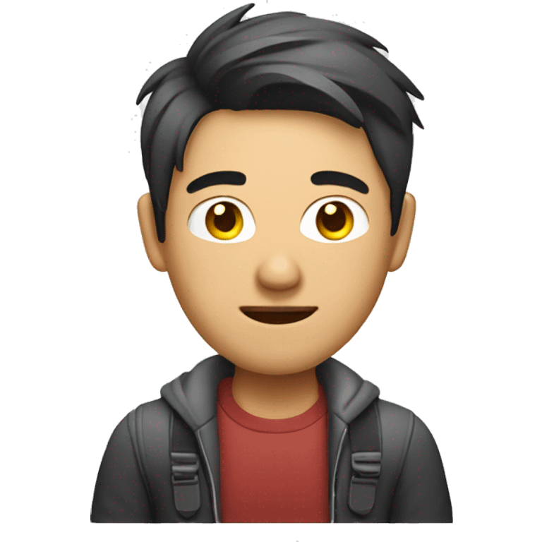 Graphic Designer asian man with laptop emoji