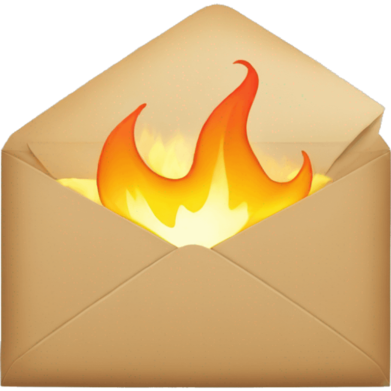 envelope with fire emoji