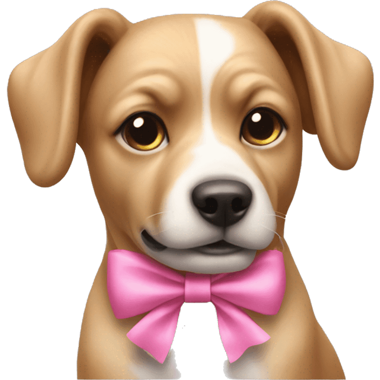 Dog with pink bow emoji