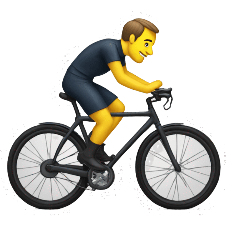 macron sur un vélo emoji