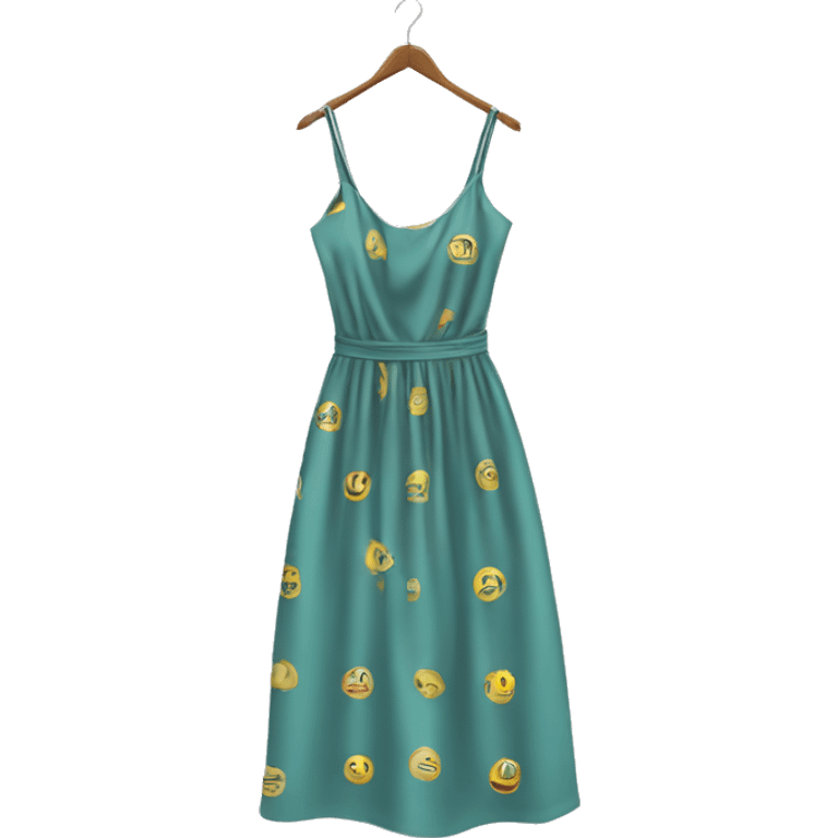 tight maxi dress with straps hanger emoji