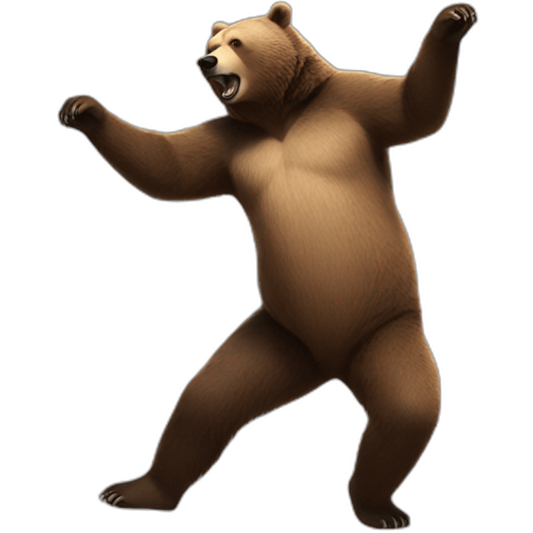 Grizzlybear dancing position emoji