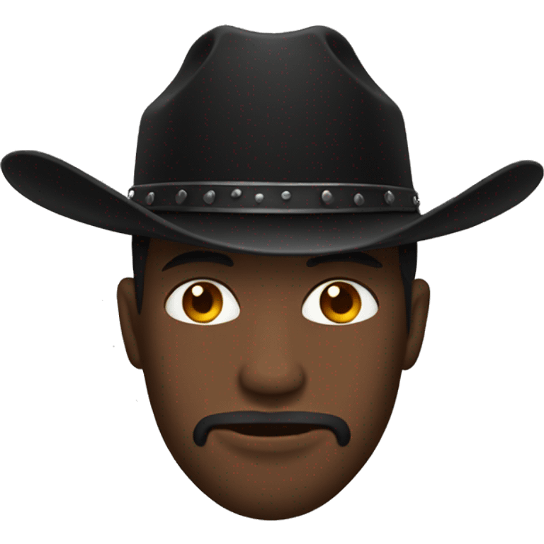 Black cowboy hat  emoji