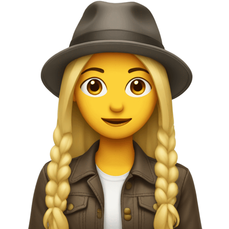 Girl with a hat emoji