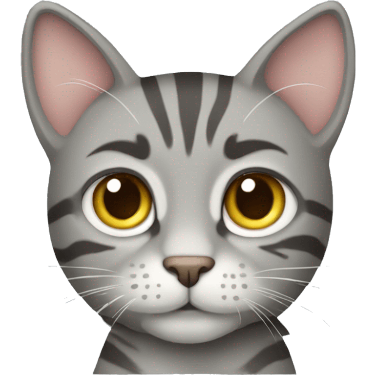 Gray tabby cat emoji