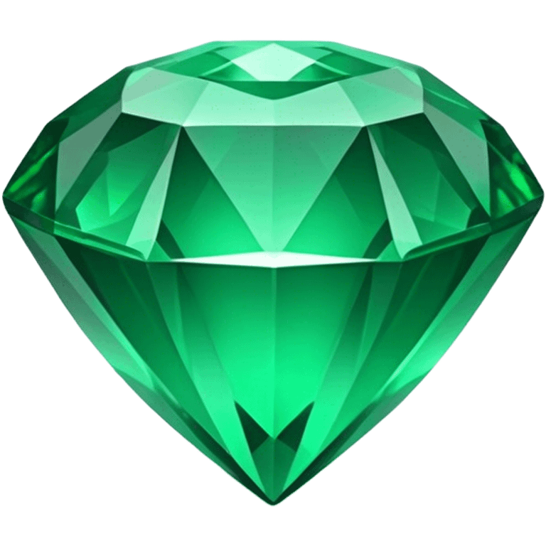 Cinematic Realistic Emerald Emoji, Deep and lush, with a vibrant green hue that catches light, creating a brilliant, sparkling effect across its polished surface. The facets of the gem catch the light in rich, deep reflections, radiating a sense of luxury and nature. Soft glowing outline, capturing the essence of natural beauty and timeless elegance in a vivid emerald. emoji