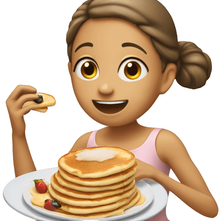 ballerina eating pancake emoji