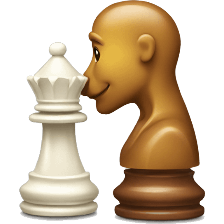 sniffing a chess piece emoji