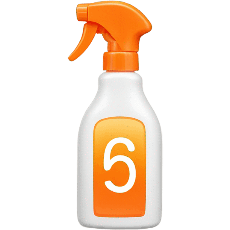 orange body spray with number 62 emoji