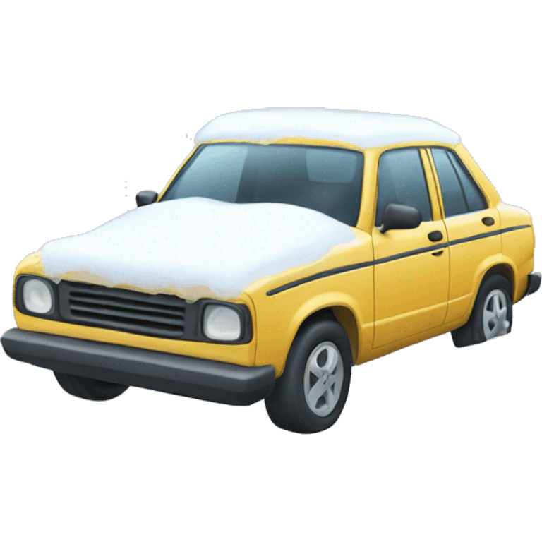 snowy car emoji