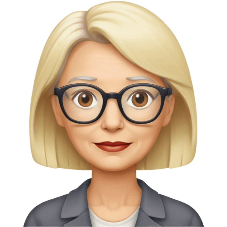 Older Blonde woman with glasses emoji