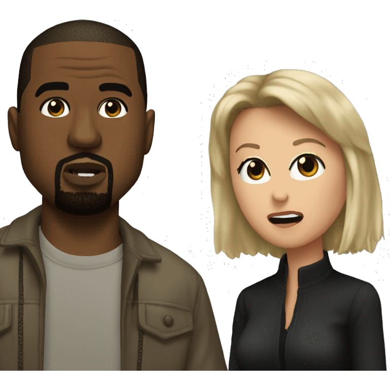 Kanye West and Taylor Switft singing emoji