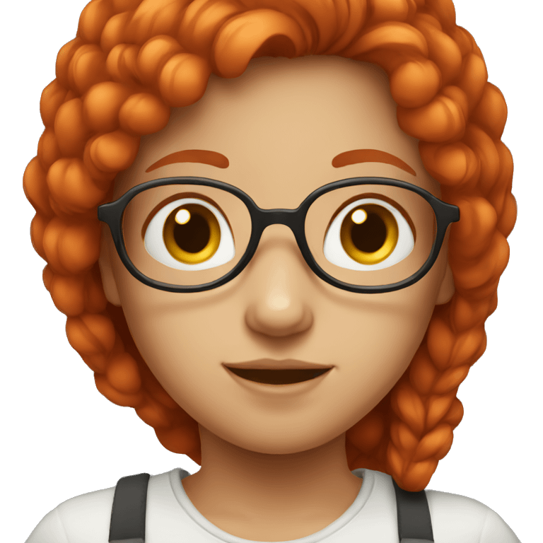 girl with red hair and glasses emoji