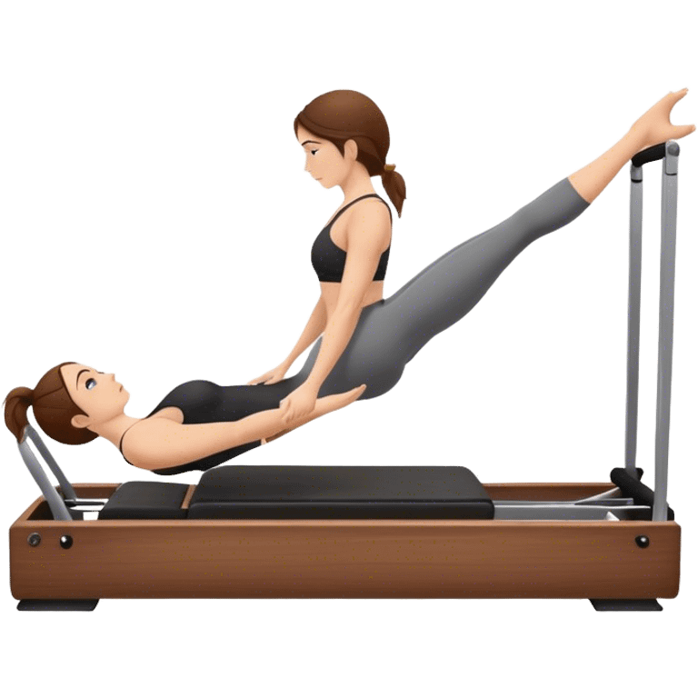 Reformer Pilates brown hair  emoji