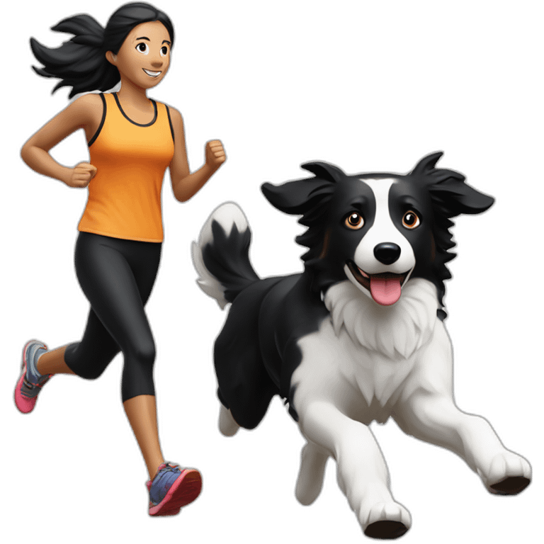 Woman-runner-together-with-black-and-white-border-collie-running-canicross emoji