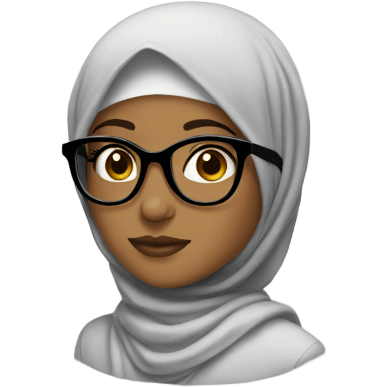 hijabi girl with glasses emoji