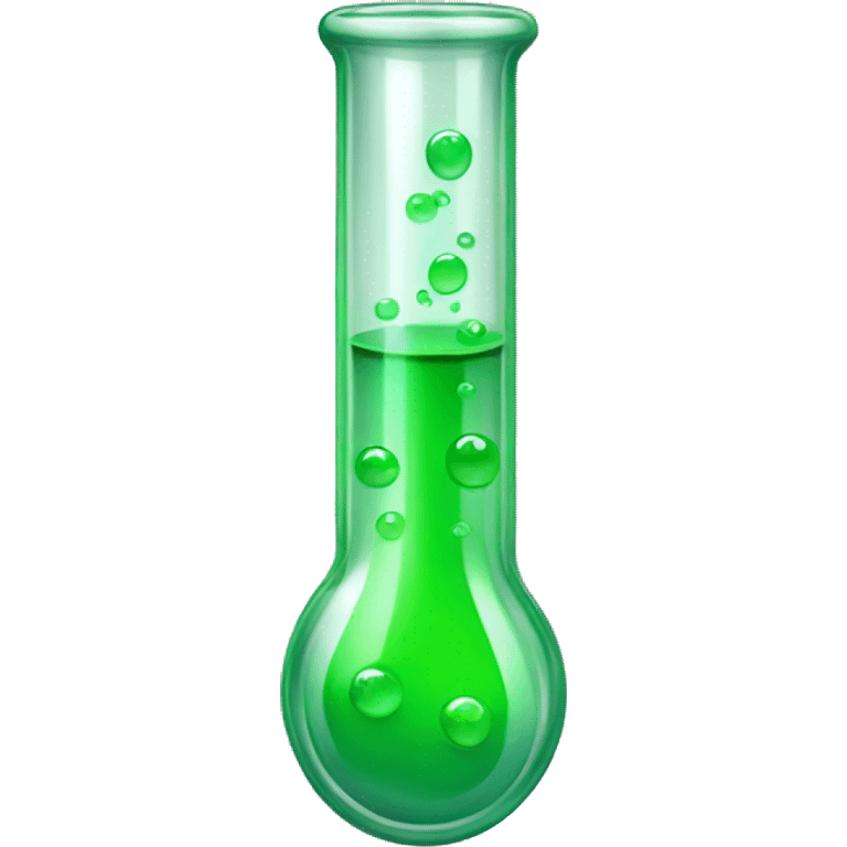 test tube with green substance inside  emoji