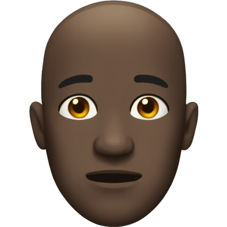 bald dark-skinned male portrait crying emoji