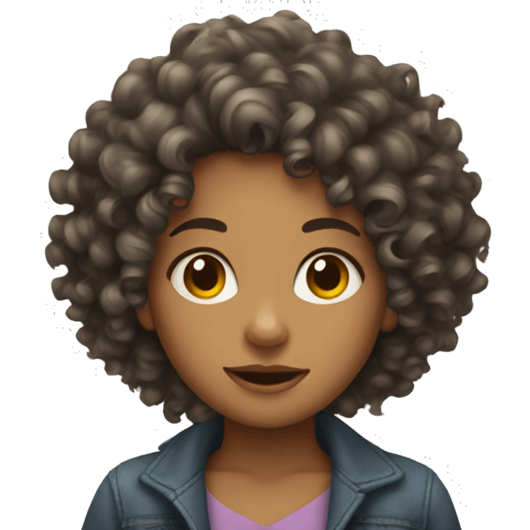 Curly haired girl  emoji