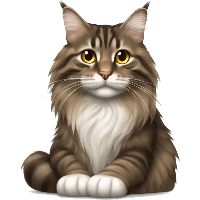 brown tabby longhair maine coone emoji