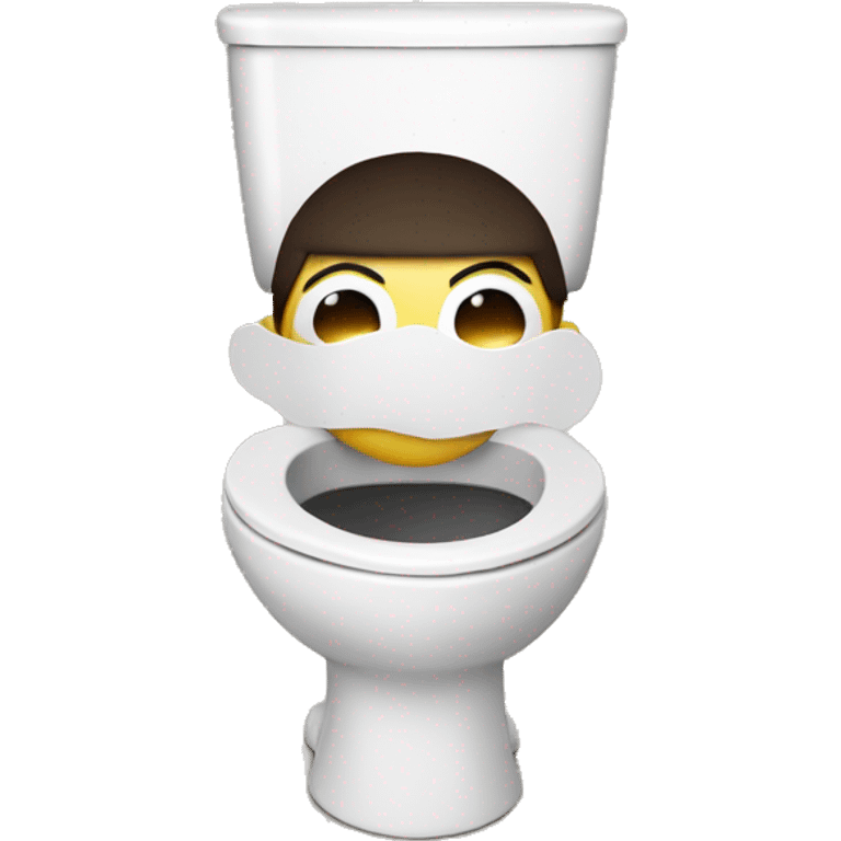 toilet with a head  emoji