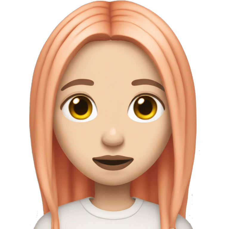 billie eilish with red roots emoji