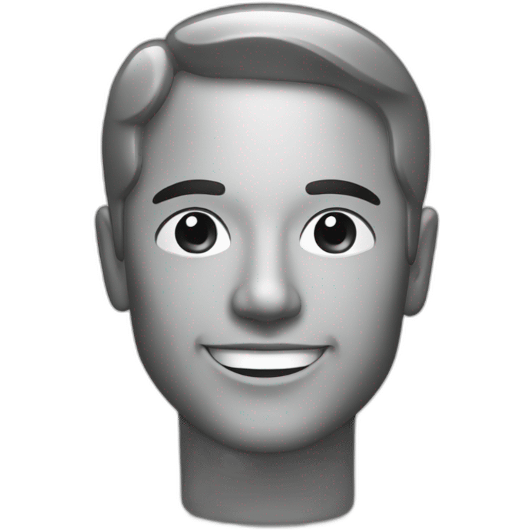 Print center black and white emoji