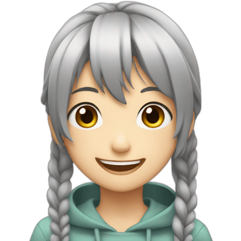 Anime happy girl emoji