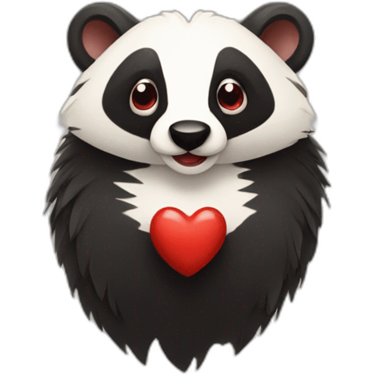 red hearteyed badger emoji