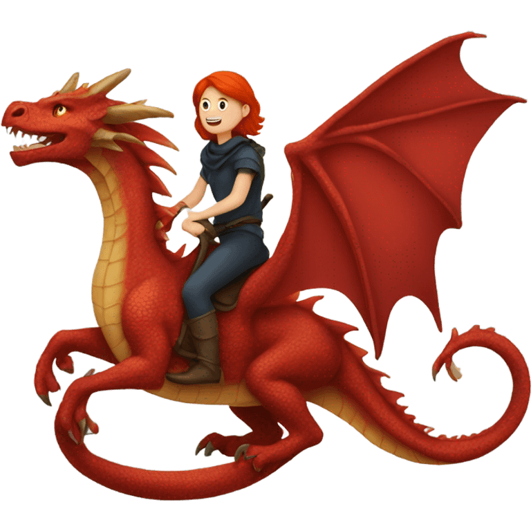 red head on a dragon  emoji